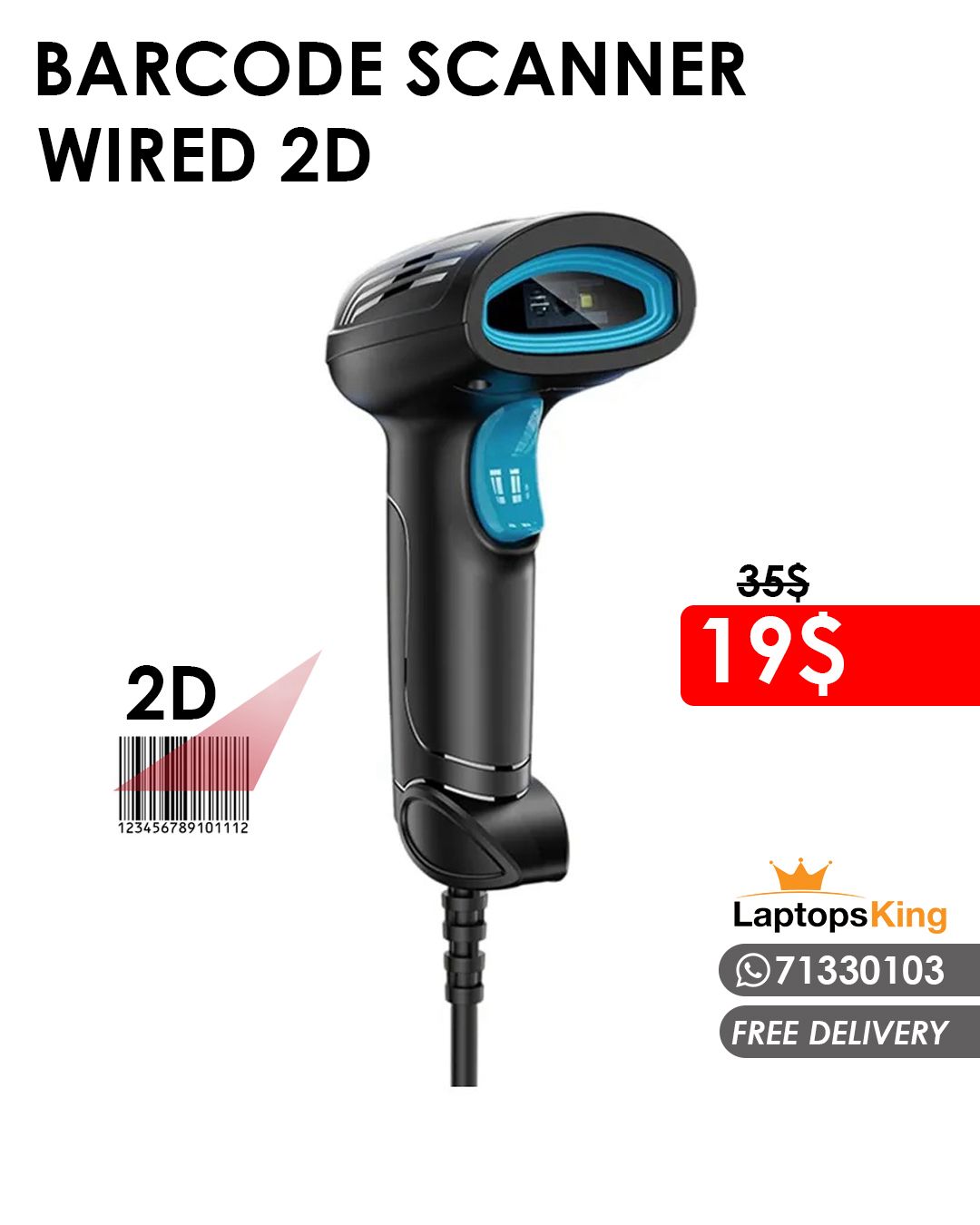 EYAB BARCODE READER WIRED 2D