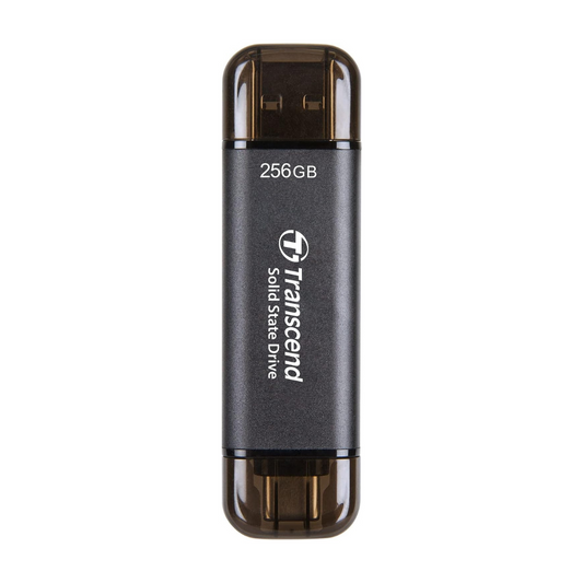 Transcend 256GB USB 10Gbps with Type-C and Type-A  Portable SSD External Hard Drive (Brand New)