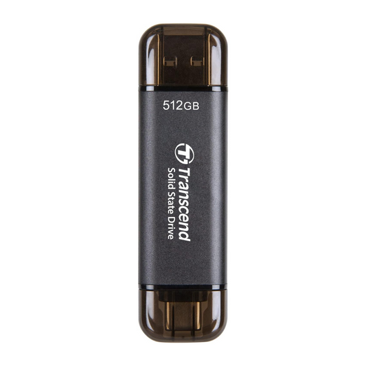 Transcend 512GB USB 10Gbps with Type-C and Type-A Portable SSD External Hard Drive (Brand New)