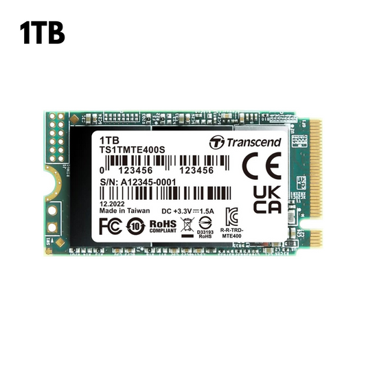 Transcend Short SSD 400S 1TB M.2 2242 PCIe NVMe Gen3x4 Internal Hard Drive (Brand New)