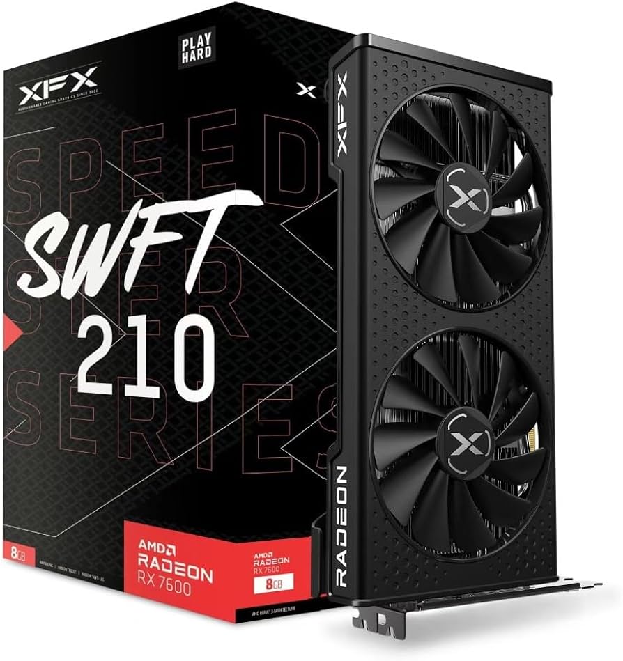 XFX AMD Radeon RX 6600 8GB Graphics Card (New)