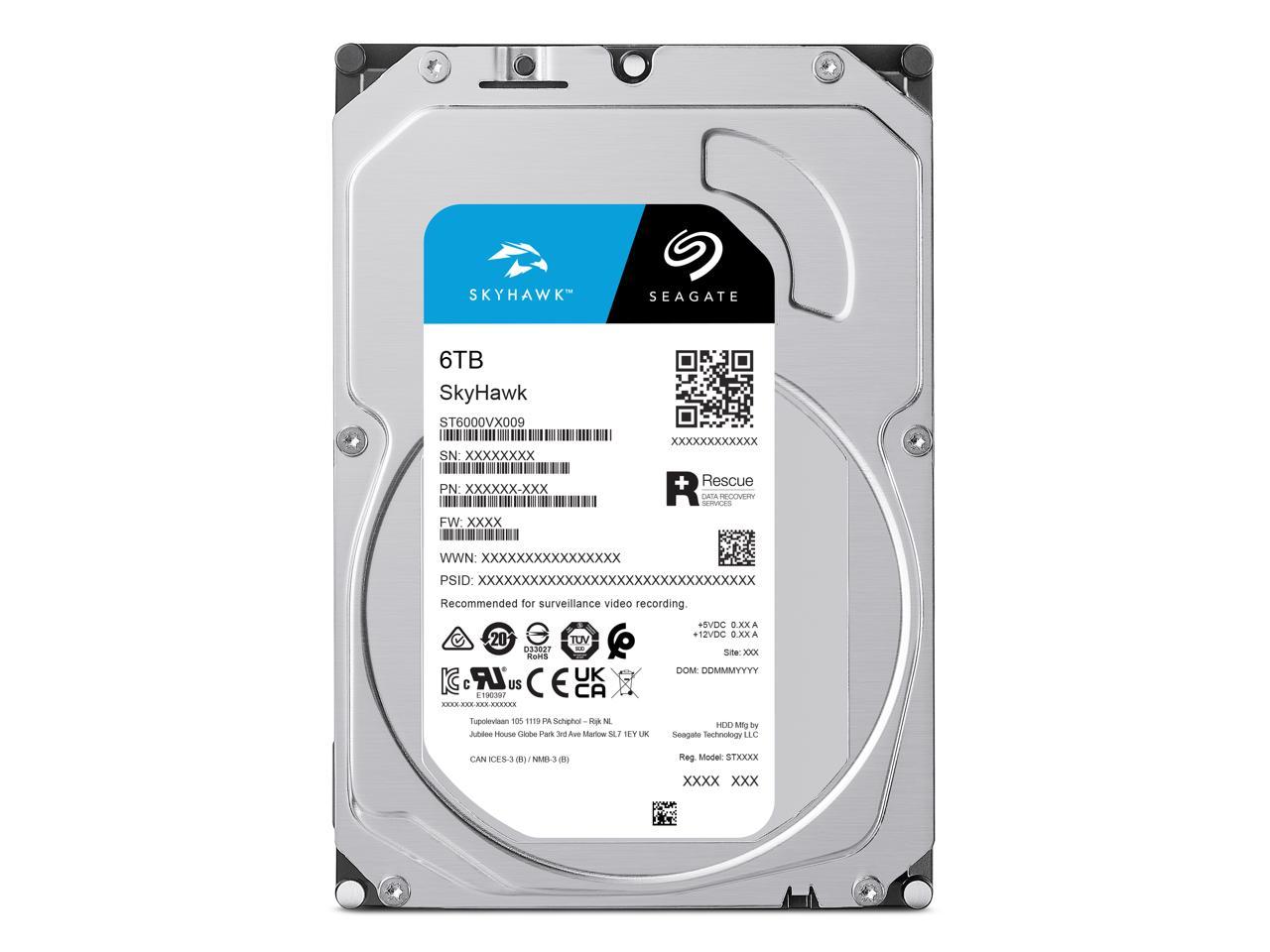 Seagate 3.5" SATA SkyHawk 6TB 256MB Internal Hard Drive (Brand New)