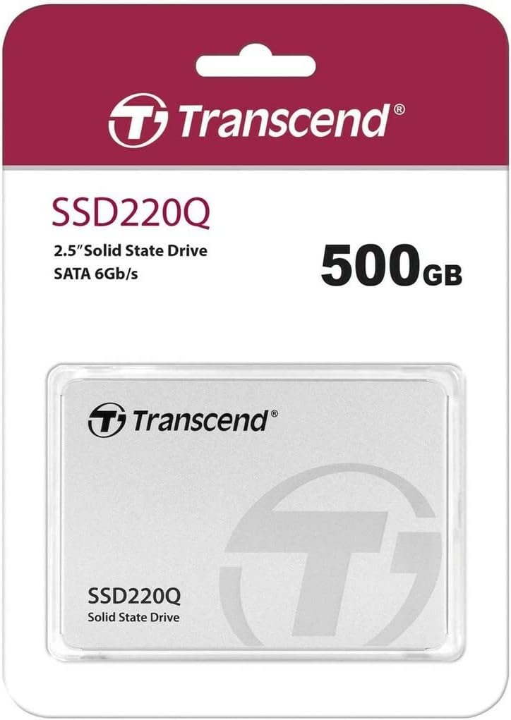 Transcend 500 GB SATA III 6Gb/s SSD220Q 2.5” SSD Internal Hard Drive (Brand New)