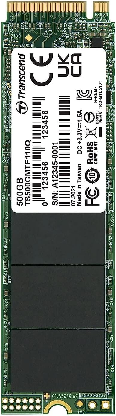 Transcend 500GB 110Q PCIe SSD M.2 2280 NVMe PCIe Gen3x4 Internal Hard Drive (Brand New)