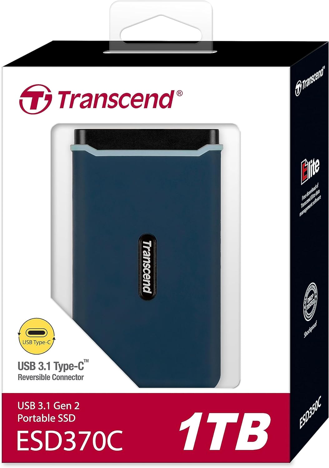 Transcend 1TB USB 3.1 Gen 2 USB Type-C ESD370C Portable SSD External Hard Drive (Brand New)