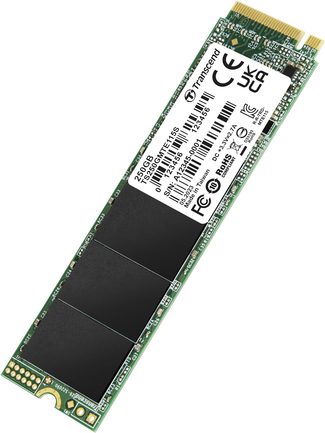 Transcend 250GB SSD M.2 2280 PCIe NVMe MTE115S Internal Hard Drive (Brand New)