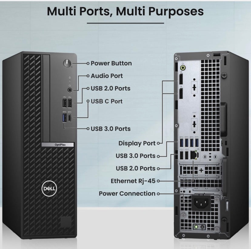 Dell OptiPlex 5080 Core i5 10th Gen 8GB/16GB RAM 256GB/512GB SSD Desktop (New OB)