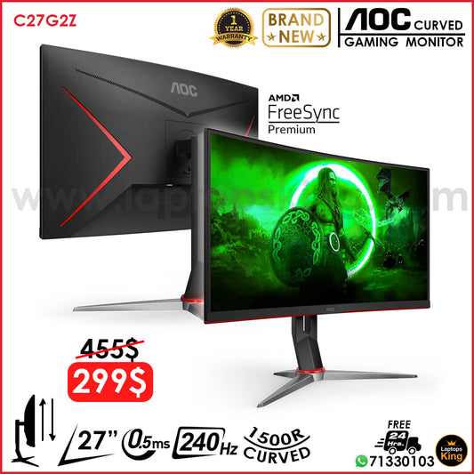 AOC 27" C27G2Z 240hz 0.5ms 1500r Curved Gaming Monitor Offer (Brand New)