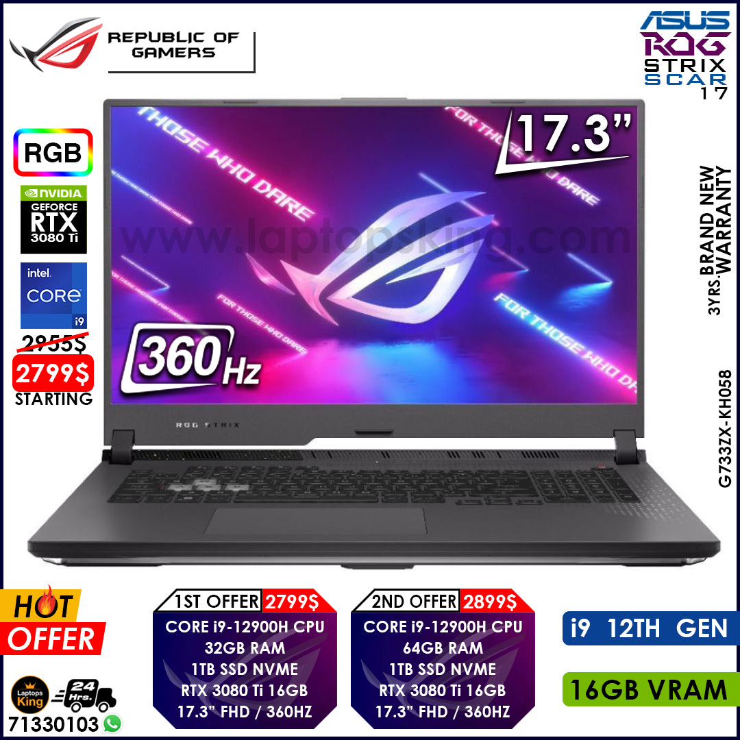 Geforce Rtx Asus Rog Notebook Rtx 3080 Asus Rog Strix Scar 17