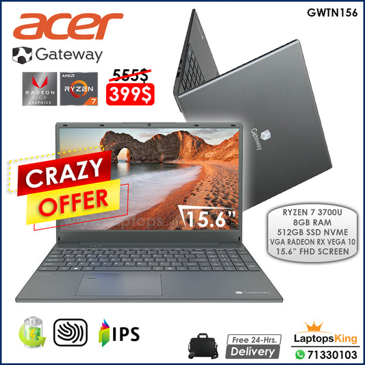 Acer Gateway GWTN156 Ryzen 7 3700u Radeon Rx Vega 10 15-inch Laptop Offer (New OB)