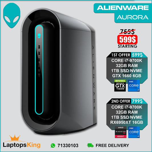 Alienware Aurora Core i7-9700k Desktop Computers (Open Box)