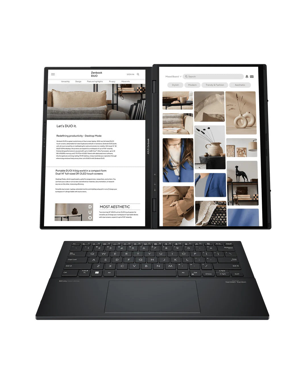 ASUS ZENBOOK PRO DUO UX8406CA-PS99T OLED ULTRA 9 285H ARC GRAPHIC 2 X SCREENS EACH 14.5” 2K TOUCHSCREEN (BRAND NEW 3YRS WARRANTY)