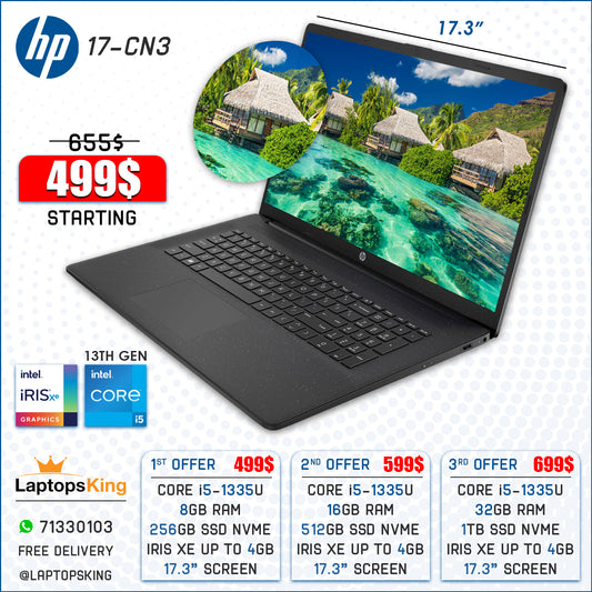 Hp 17-CN3 Core i5-1335u Iris Xe 17-Inch Laptop Offers (New OB)