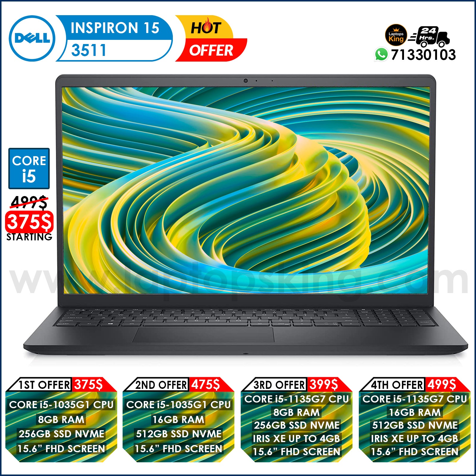 Dell Inspiron 15 3511 Core i5 Fhd Laptop Offers (New OB