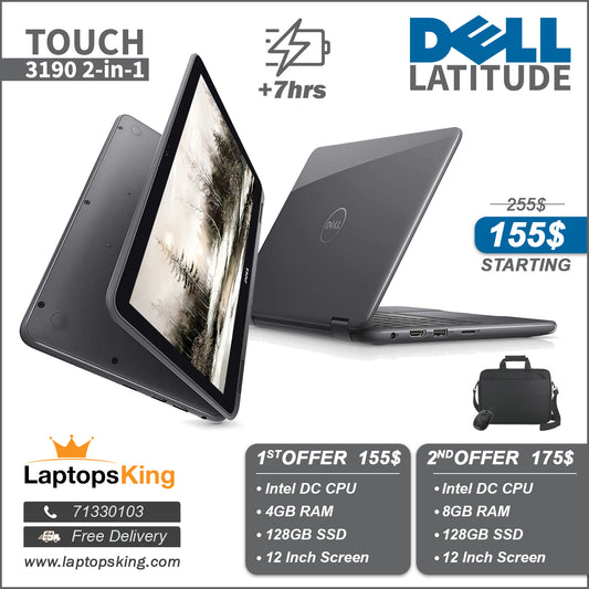 Dell Latitude 3190 2in1 Intel Dc Flip-Touch Laptops (New OB)