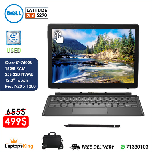 Dell Latitude 5290 2in1 Core i7-7600u Touch Detachable Laptop Offer (Used Very Clean)