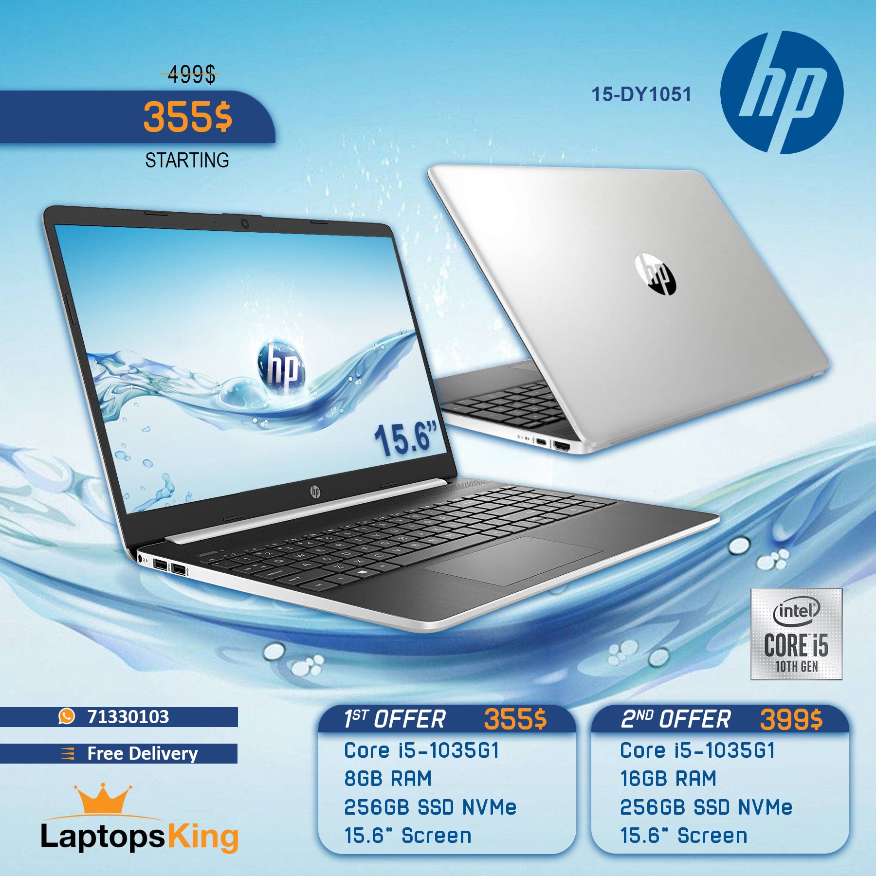 Hp 15-DY1051 Core i5-1035g1 CPU Laptop Offers (Open Box