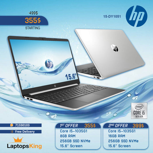 Hp 15-DY1051 Core i5-1035g1 CPU 15.6" Laptop Offers (Open Box)