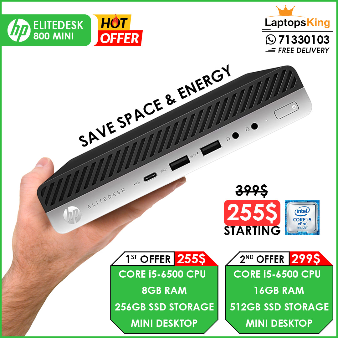 Hp Elitedesk 800 Mini Core i5-6500 Handsize Portable Desktops