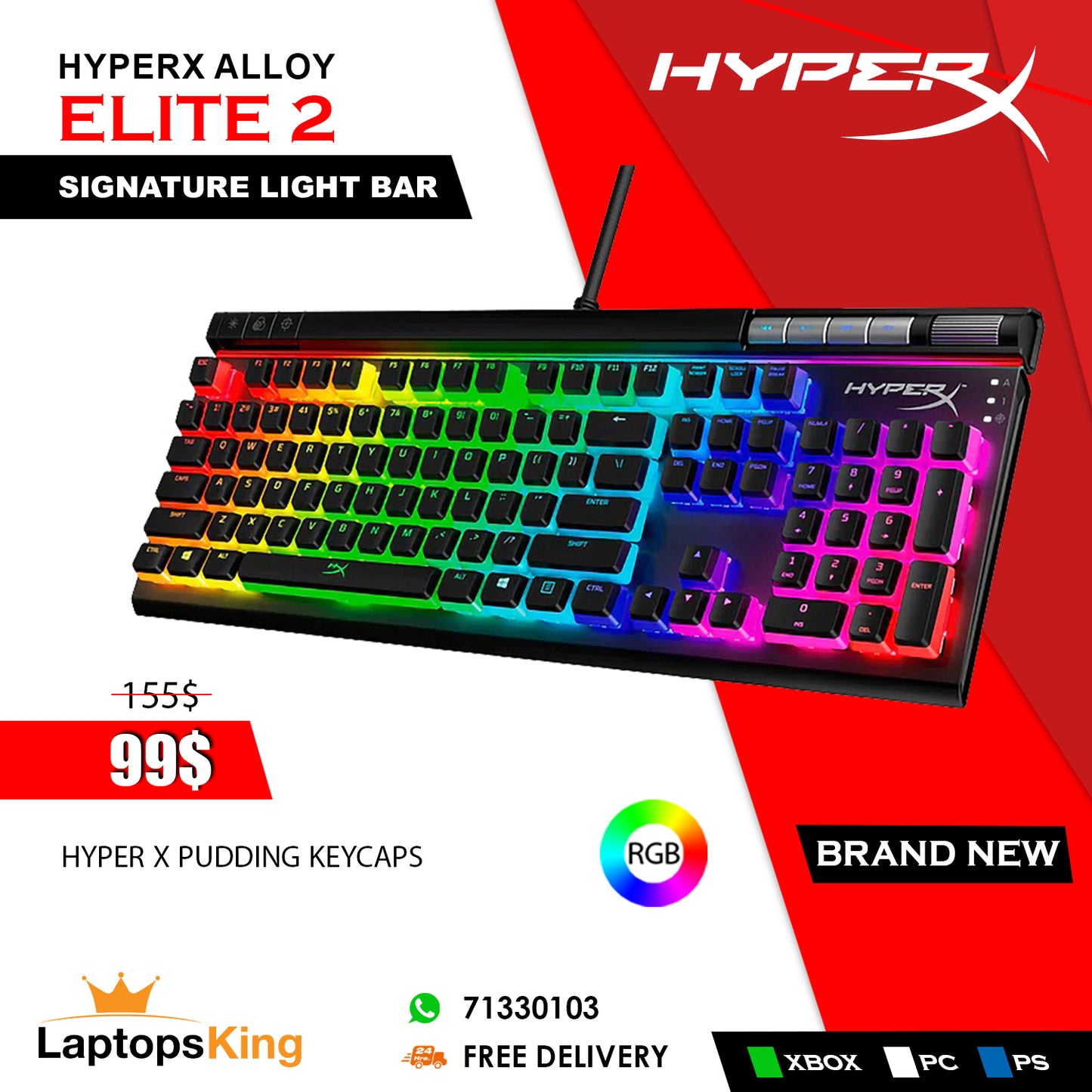Hyperx Alloy Elite 2 Rgb Mechanical Gaming Keyboard (Brand New)