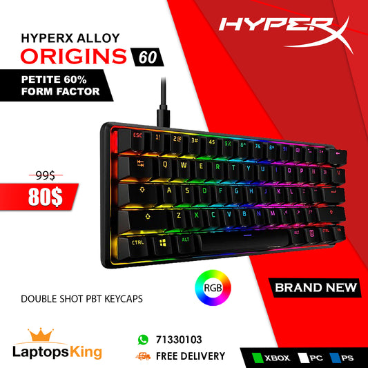Hyperx Alloy Origins 60 Rgb Mechanical Gaming Keyboard (Brand New)