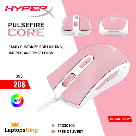 Hyperx Pulsefire Core | Pink | Rgb Gaming Mouse (Brand New)