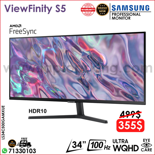 Samsung ViewFinity S5 34" LS34C500GAMXUE UWQHD HDR10 100Hz Monitor (Brand New)