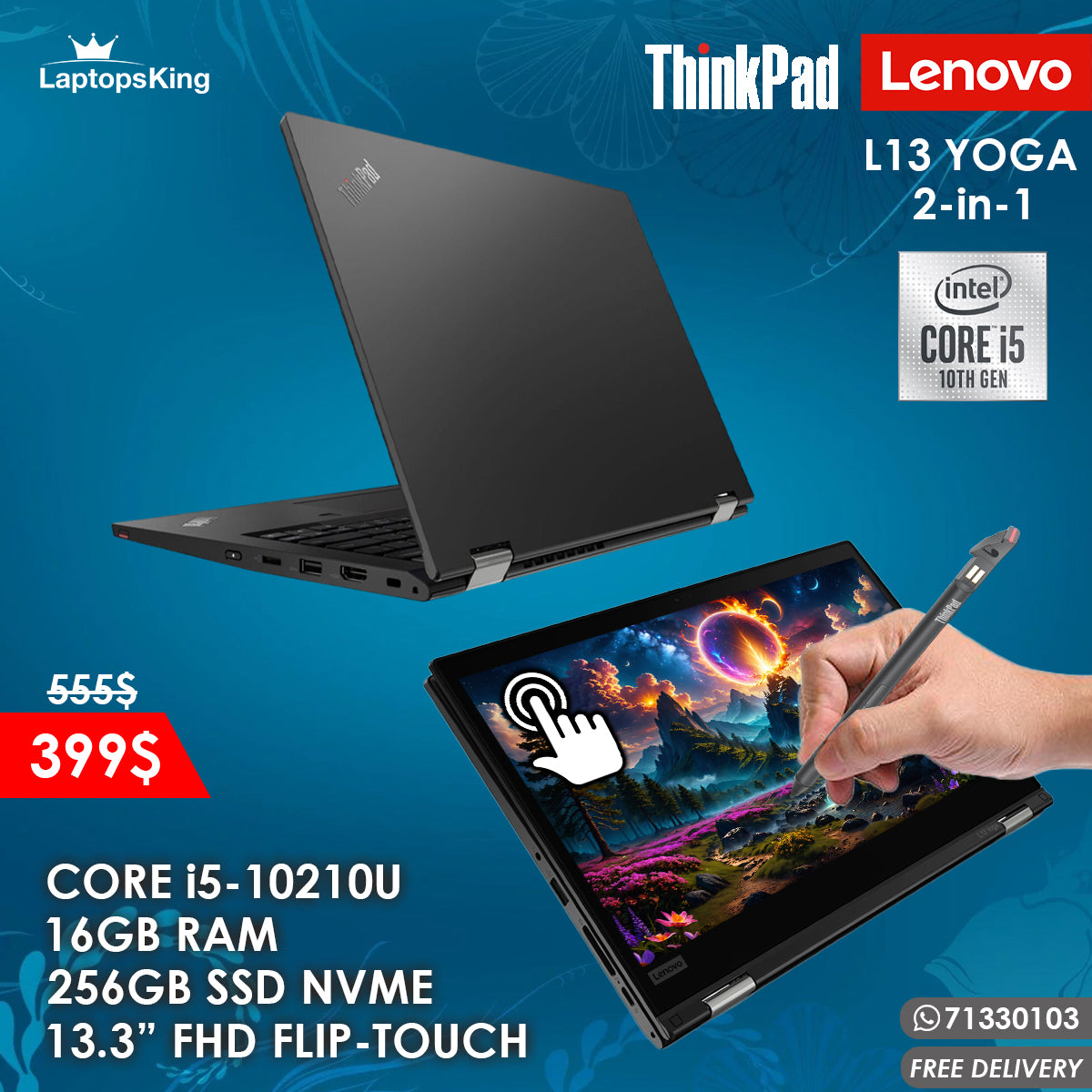 Lenovo ThinkPad L13 sold Yoga 2-in-1 Touch-Screen Laptop