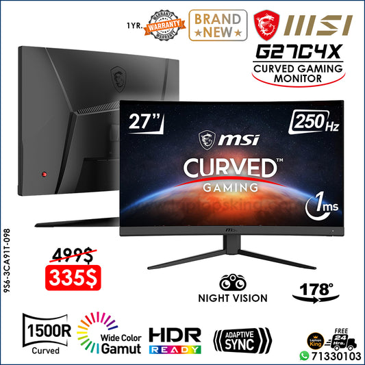 Msi C27C4X | 27" 9S6-3CA91T-098 250hz 1ms 1500r True Color Curved Gaming Monitor Offer (Brand New)