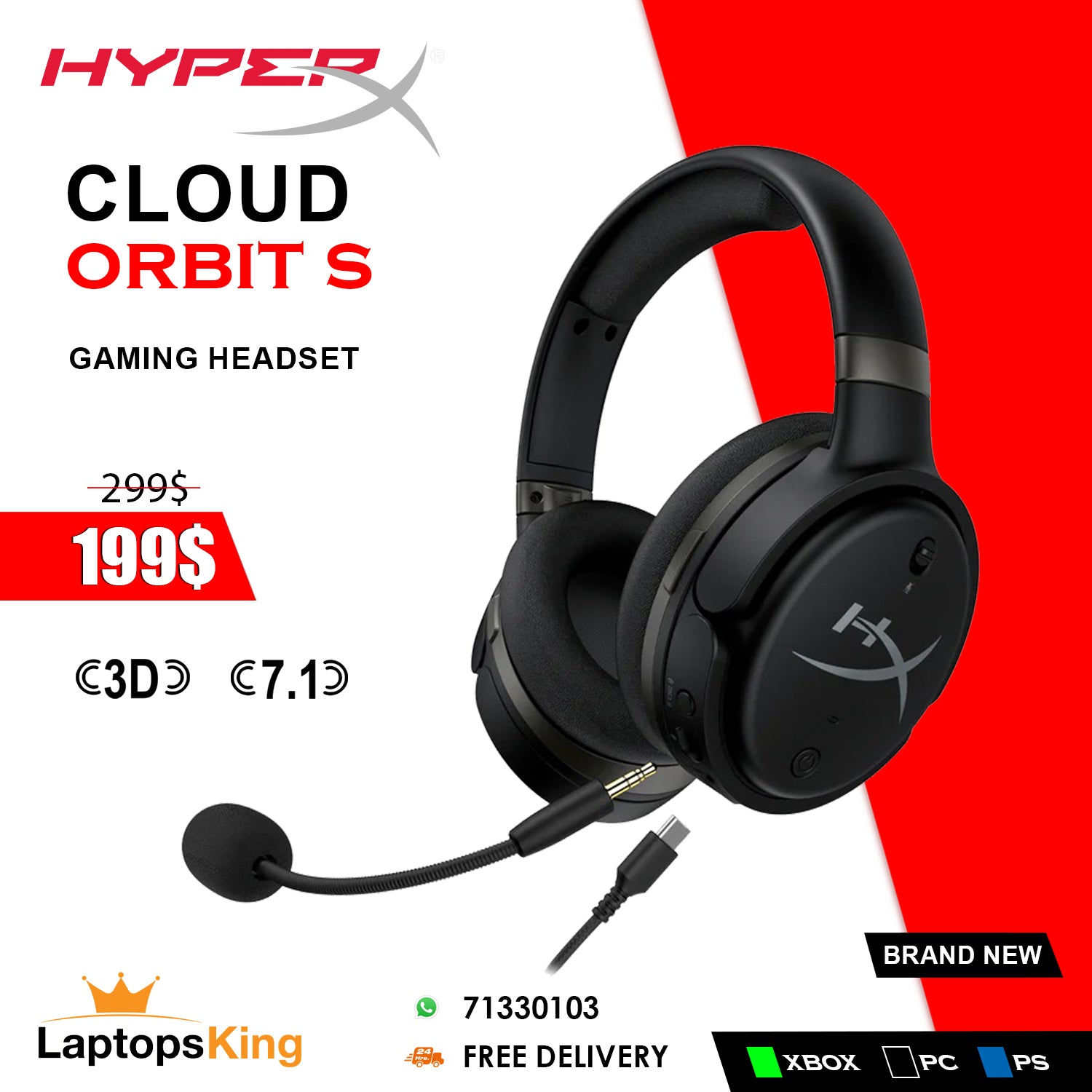 Hyperx Cloud Orbit S Gaming Headset (Brand New) – Laptops King