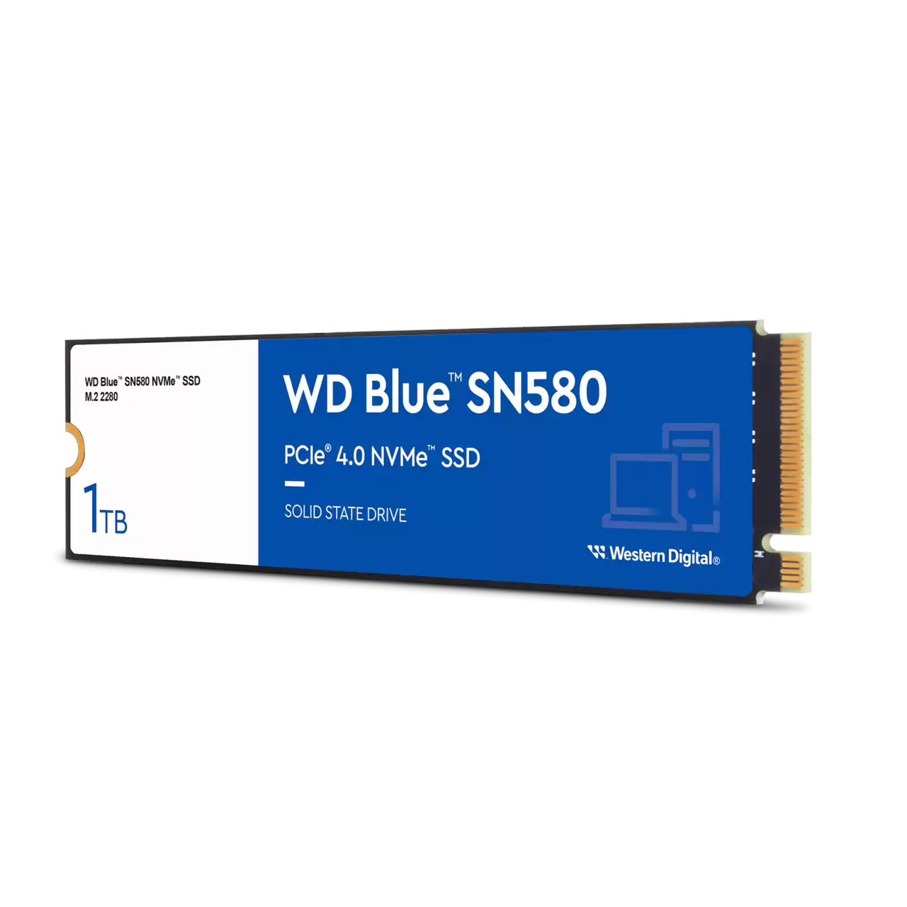 Western Digital 1TB WD Blue SN580 NVMe SSD Gen4 x4 PCIe 16Gb/s M.2 2280 Internal Hard Drive (Brand New)