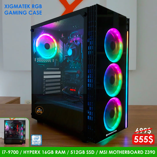 Xigmatek MSI Z390 i7-9700 RGB Gaming Desktop (Used Very Clean)