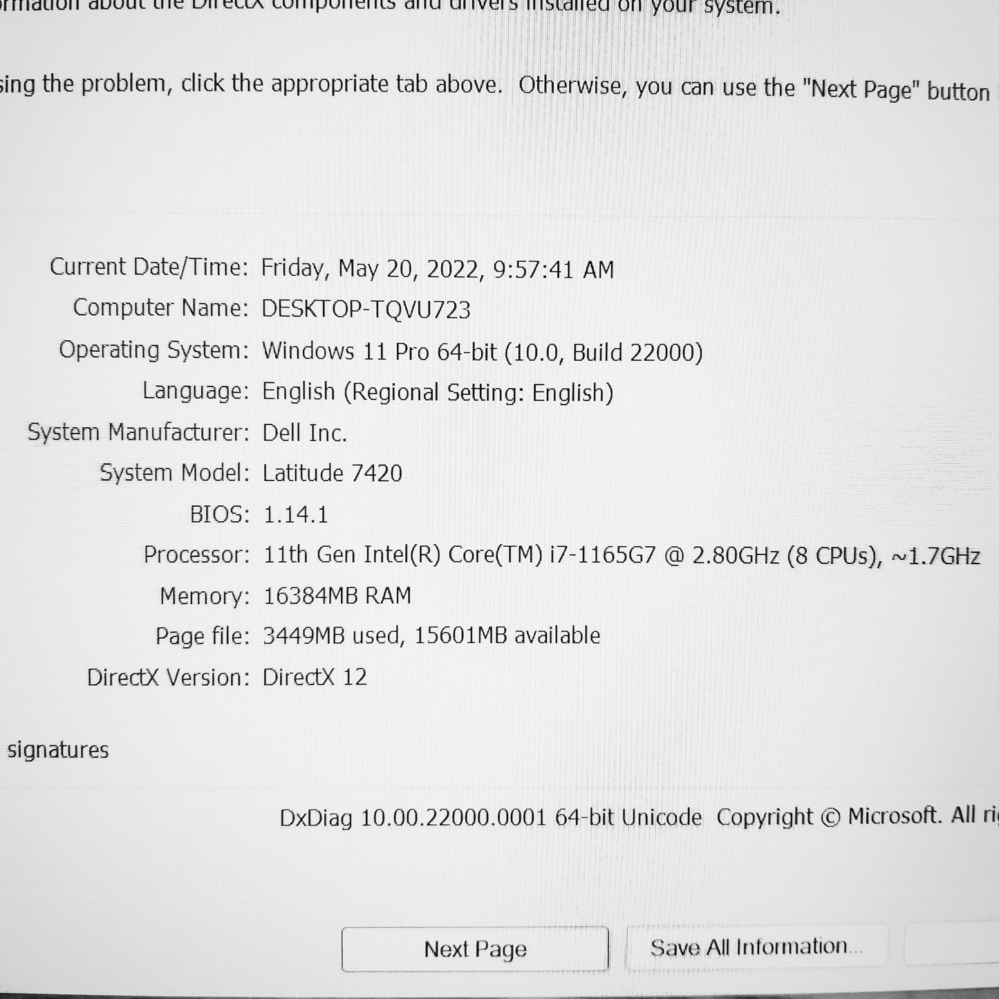 Dell Latitude 7420 i7-1165g7 Iris Xe Laptop (New Open Box)