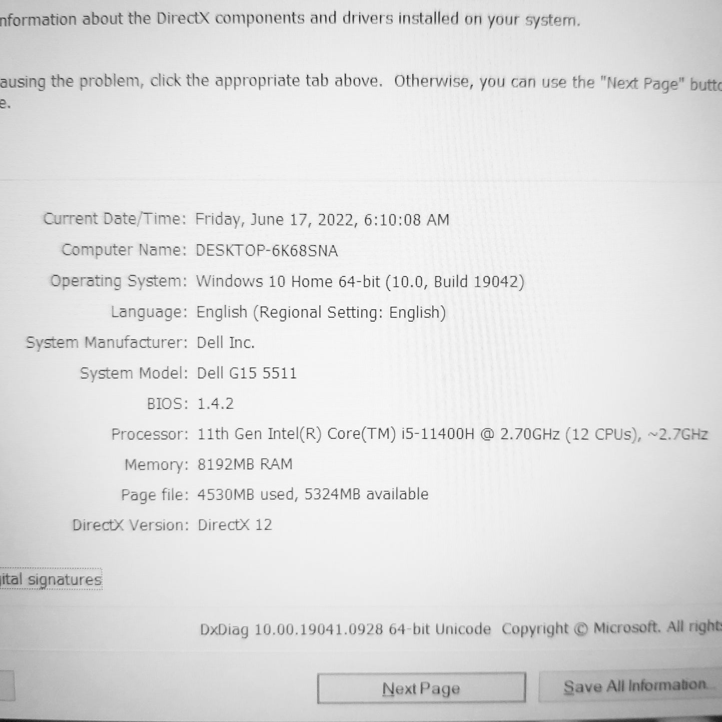 Dell G15 5511 Core i5-11400h RTX 3050 Ti Gaming Laptop (New Open Box)