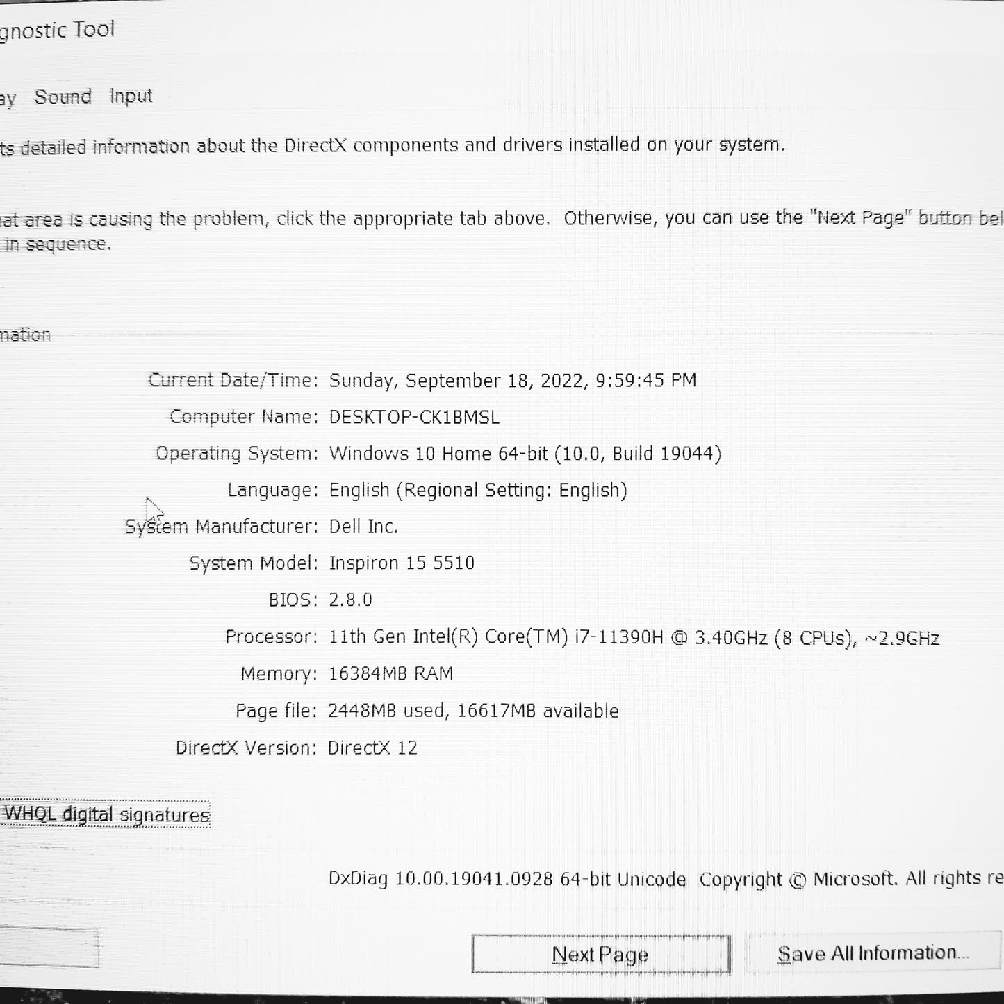 Dell Inspiron 15 5510 i7-11390h Iris Xe 15.6" Laptop Offers (New Open Box)