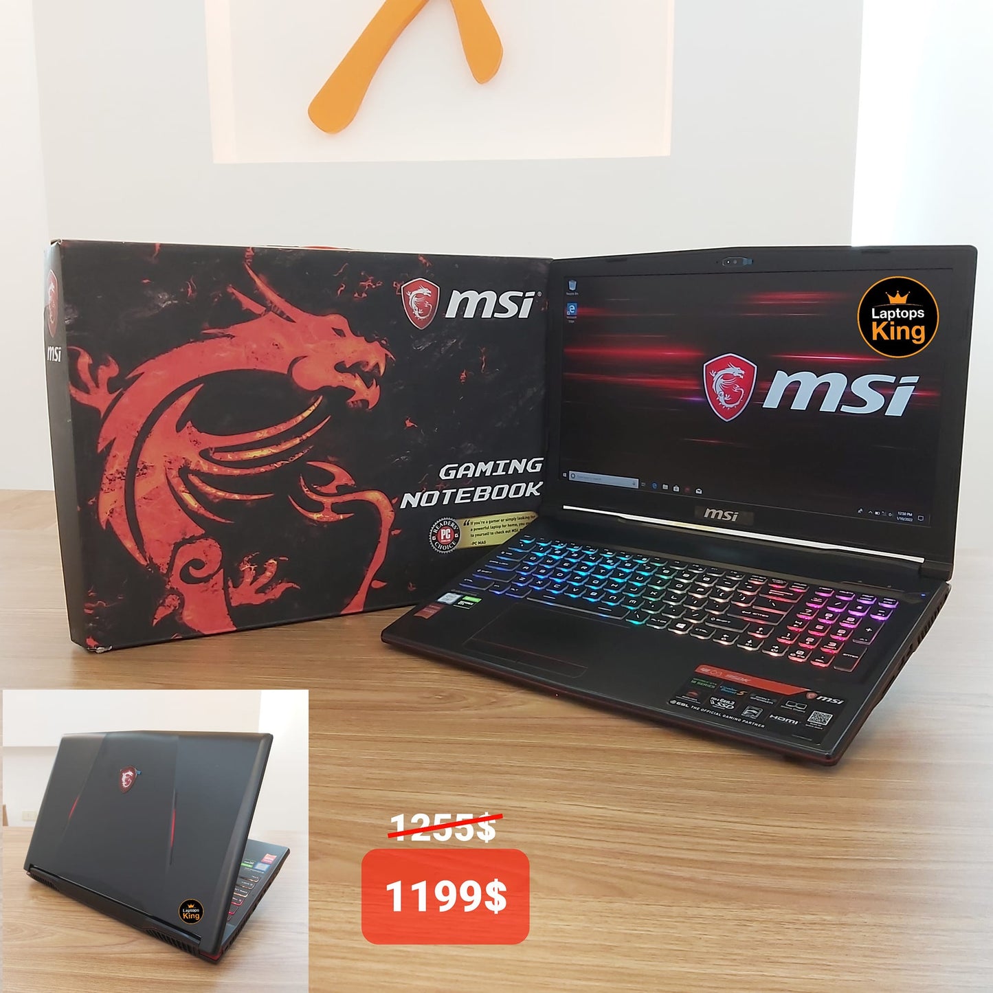 MSi Gl63 i7-9750h GTX 1660Ti 120Hz Gaming Laptop (Open Box)