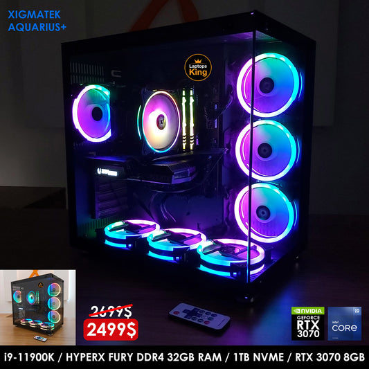 Xigmatek Aquarius Plus i9-11900K RTX 3070 Gaming Desktop (Brand New)