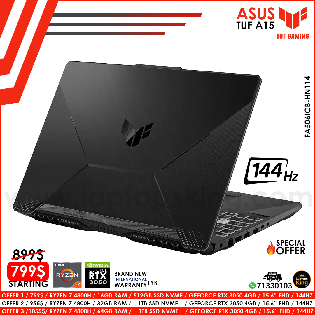 Asus Tuf A15 FA506ICB-HN114 Ryzen 7 4800h Rtx 3050 144Hz Gaming Laptops (Brand New) Gaming laptop, Graphic Design laptop, best laptop for gaming, best laptop for graphic design, computer for sale Lebanon, laptop for video editing in Lebanon, laptop for sale Lebanon, best graphic design laptop, best video editing laptop, best programming laptop, laptop for sale in Lebanon, laptops for sale in Lebanon, laptop for sale in Lebanon, buy computer Lebanon, buy laptop Lebanon.