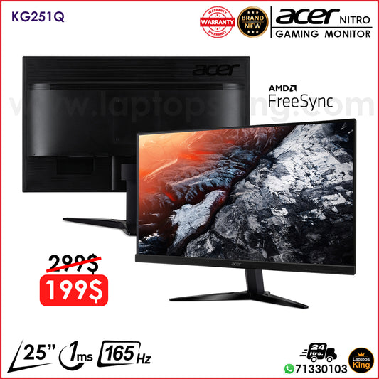 Acer Nitro KG251Q 25" Fhd 165hz 1ms Gaming Monitor (Brand New)