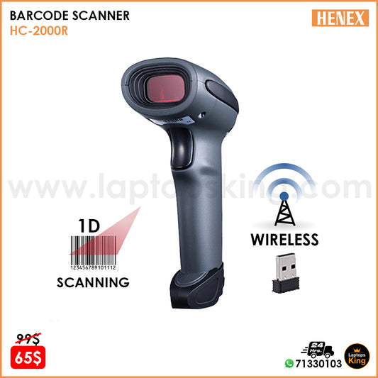 Henex Hc-2000r Wireless 1d Barcode Scanner / Reader