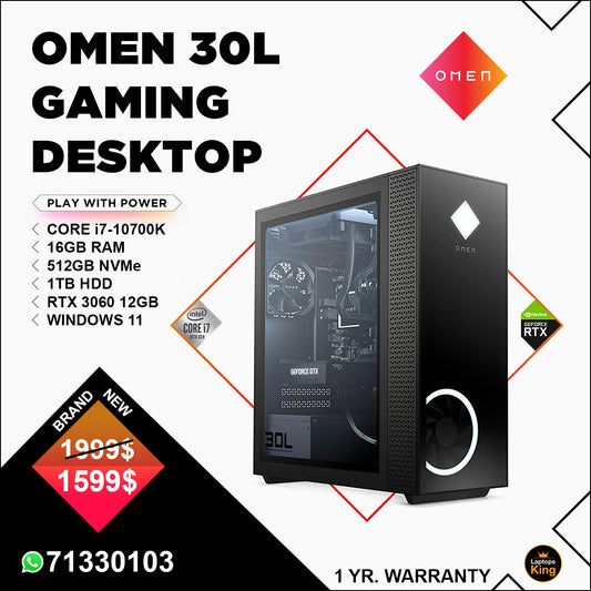 HP Omen 30L Core i7-10700k Rtx 3060 Liquid Cooling Gaming Desktop (Brand New)