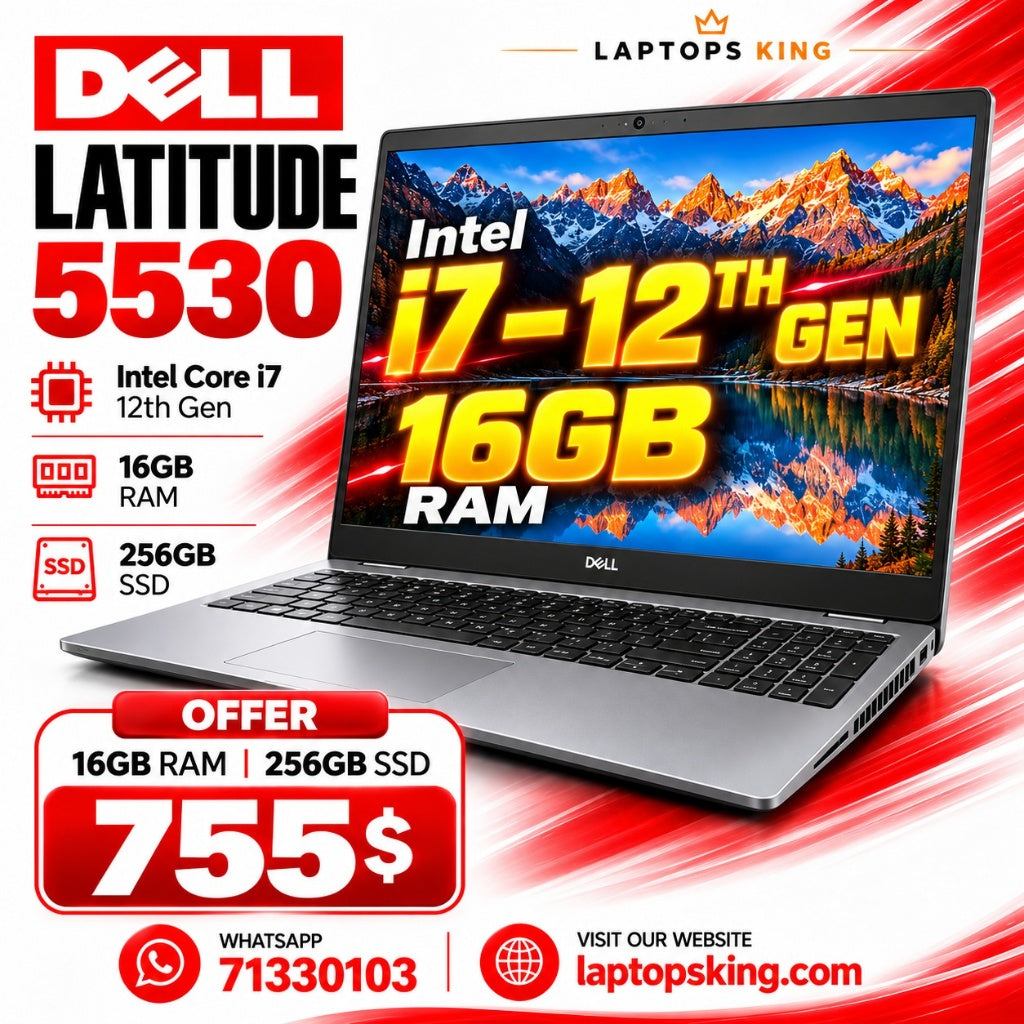 Dell Latitude 5530 Intel Core i7 12th Gen 16GB RAM 256GB SSD Laptop (New)