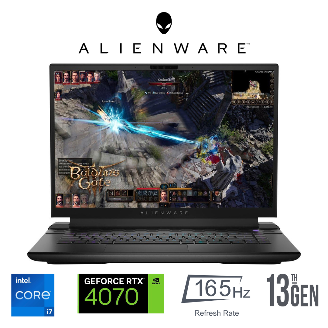 DELL ALIENWARE M16 AWM16-7602BLK-PUS CORE I7-13700HX RTX 4070 165Hz Gaming Laptop (Brand New)