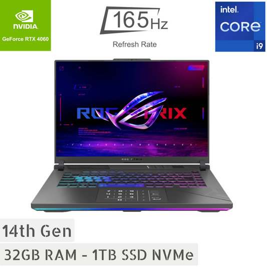 ASUS ROG STRIX G16 G614JVR-N3129 Core i9-14900HX Rtx 4060 165hz RGB Gaming Laptop Offers (Brand New)