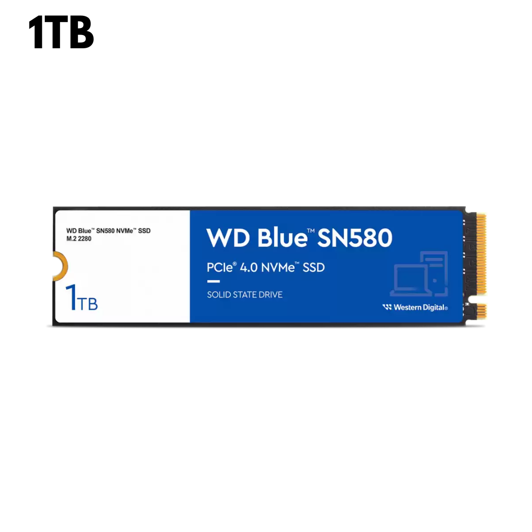 Western Digital 1TB WD Blue SN580 NVMe SSD Gen4 x4 PCIe 16Gb/s M.2 2280 Internal Hard Drive (Brand New)