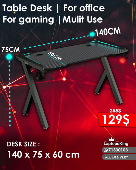 RGB GAMING DESK+ STRONG STEEL/ HIGH QUALITY/ FUTURISTIC DESIGN