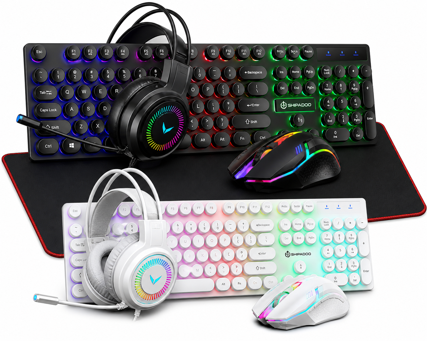 4-in-1 Gaming Combo Keyboard Mouse Headset Mousepad (New)