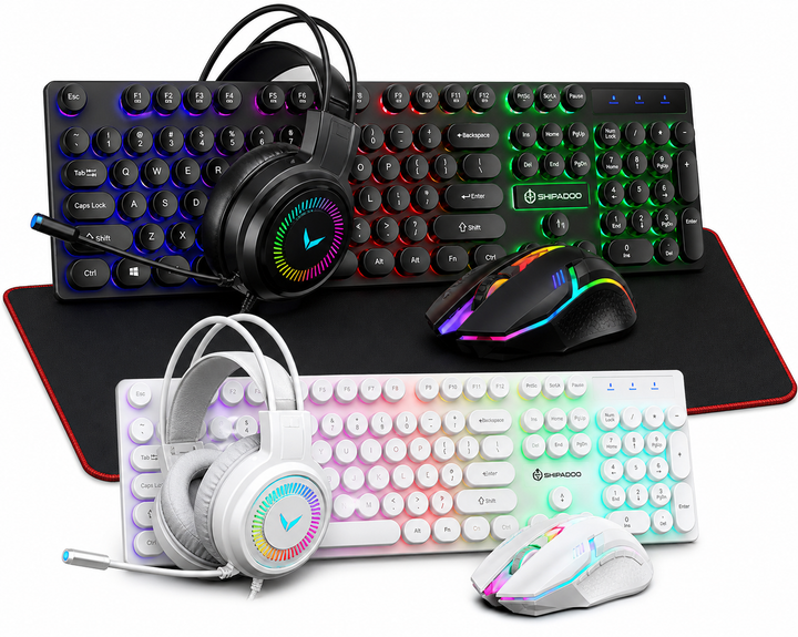 4-in-1 Gaming Combo Keyboard Mouse Headset Mousepad (New)