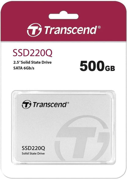 Transcend 500 GB SATA III 6Gb/s SSD220Q 2.5” SSD Internal Hard Drive (Brand New)