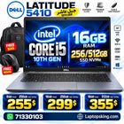Dell Latitude 5410 14 FHD IPS Intel Core i5 10th Gen 16GB RAM Configurable SSD Laptop (Open Box)